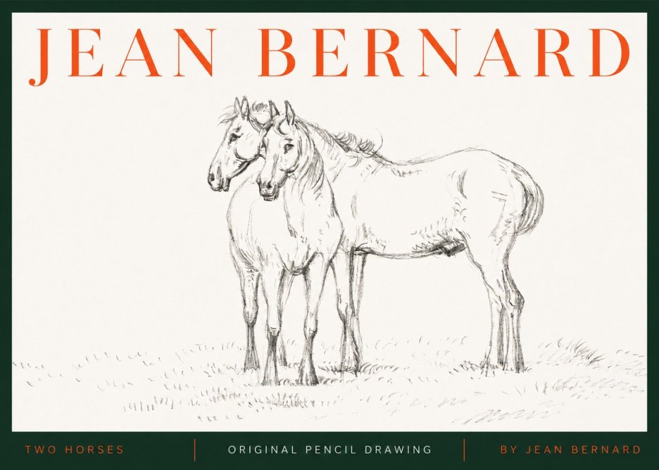 Jean Bernard Two Horses I No2 - Affiche
