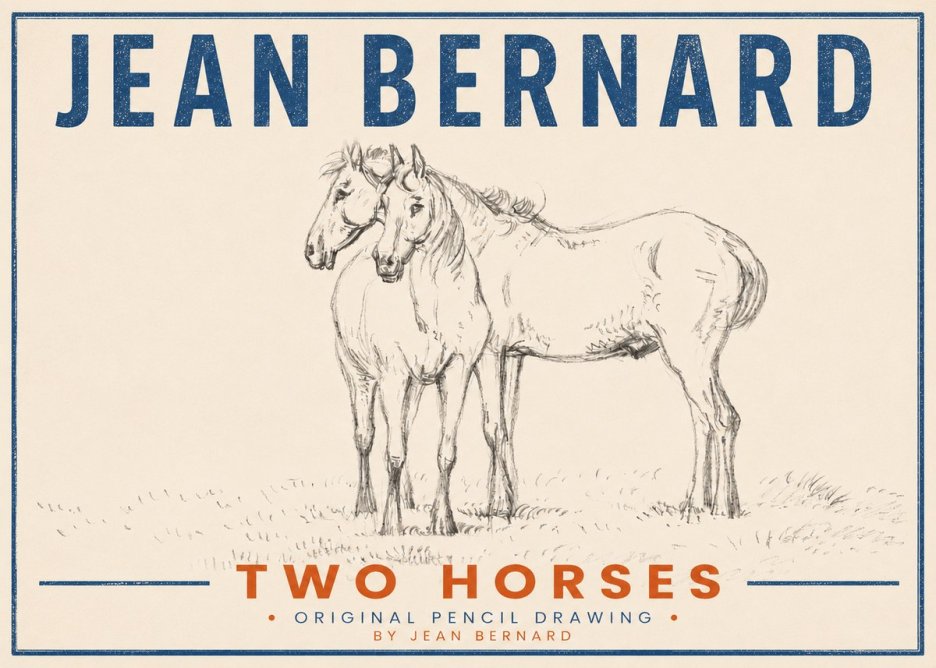 Jean Bernard Two Horses I No3 - Affiche