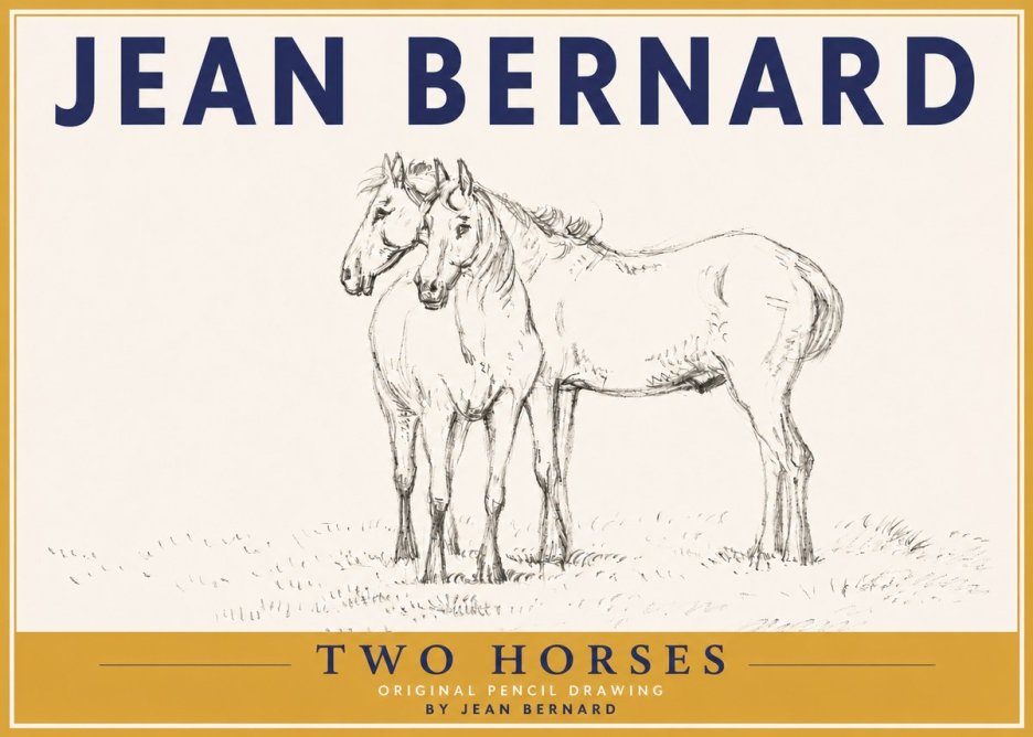 Jean Bernard Two Horses I No4 - Affiche