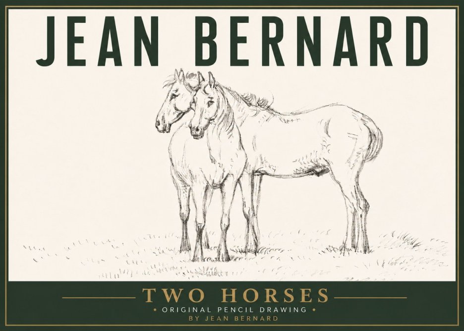 Jean Bernard Two Horses I No5 - Affiche