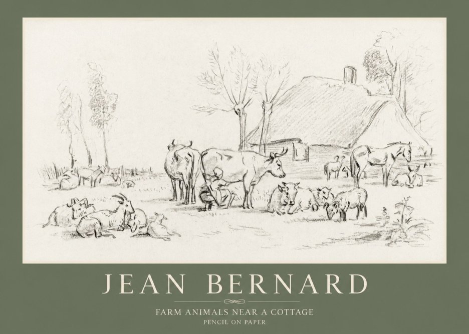Jean Bernard Farmyard Scene No4 - Affiche