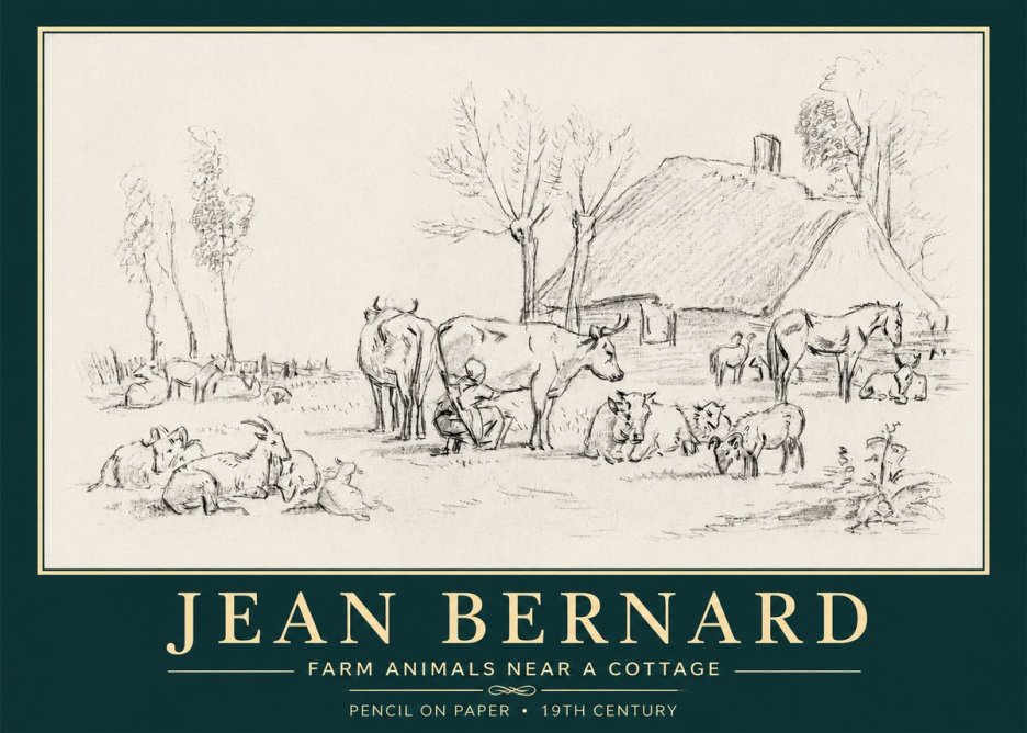Jean Bernard Farmyard Scene No6 - Affiche