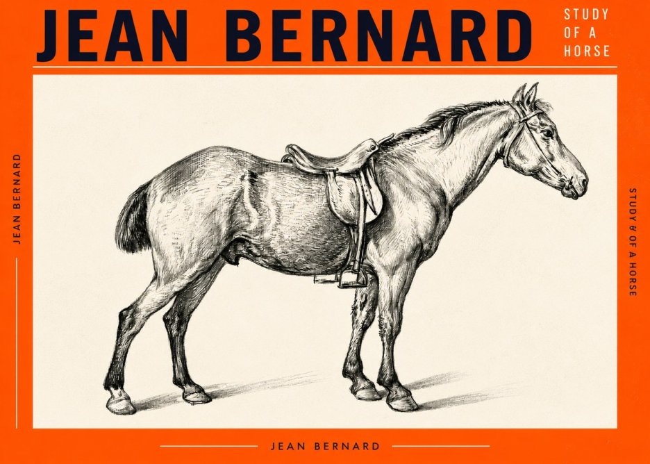 Jean Bernard Study of a Horse X No3 - Affiche