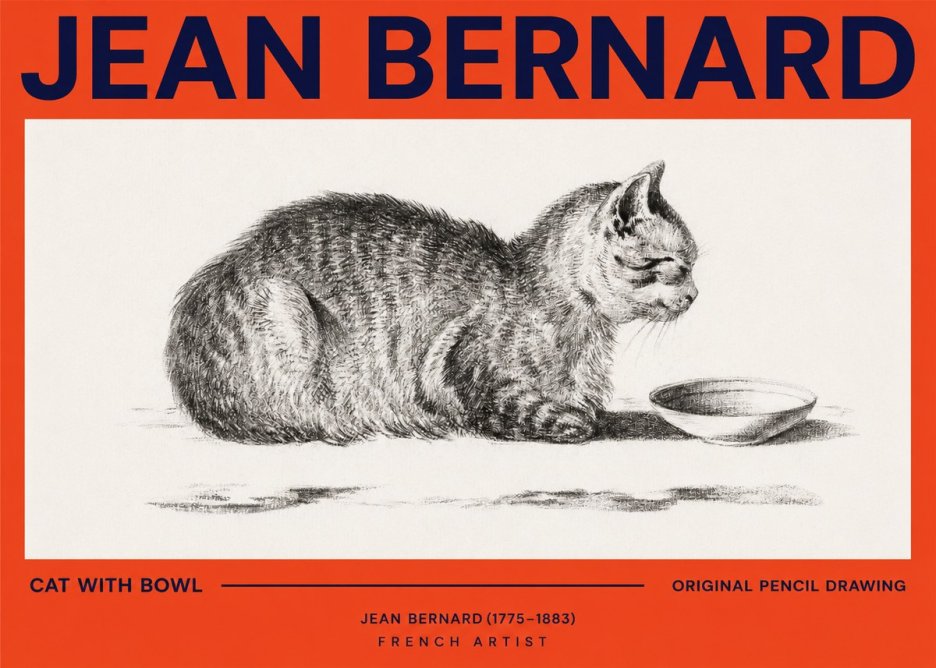 Jean Bernard The Cat No3 - Affiche