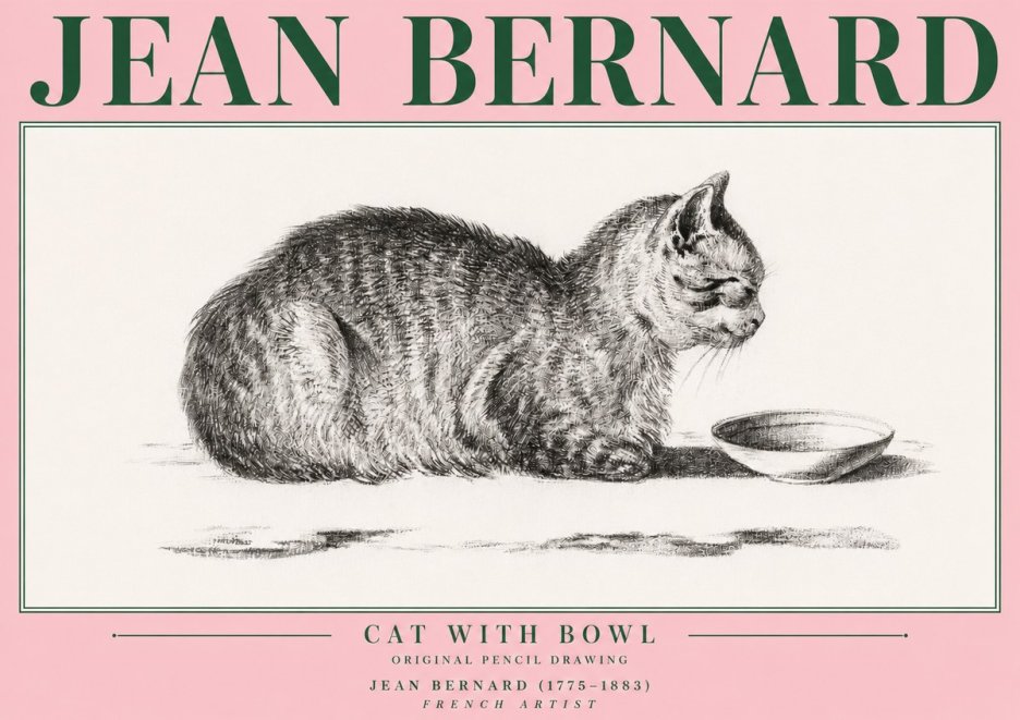 Jean Bernard The Cat No4 - Affiche
