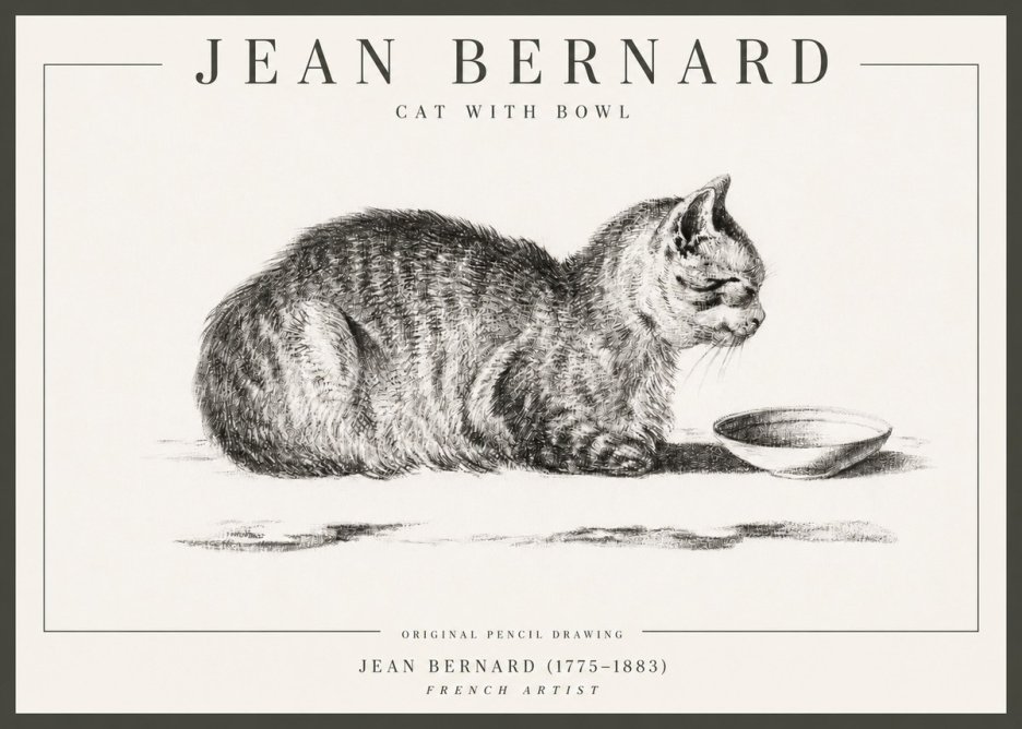 Jean Bernard The Cat No5 - Affiche