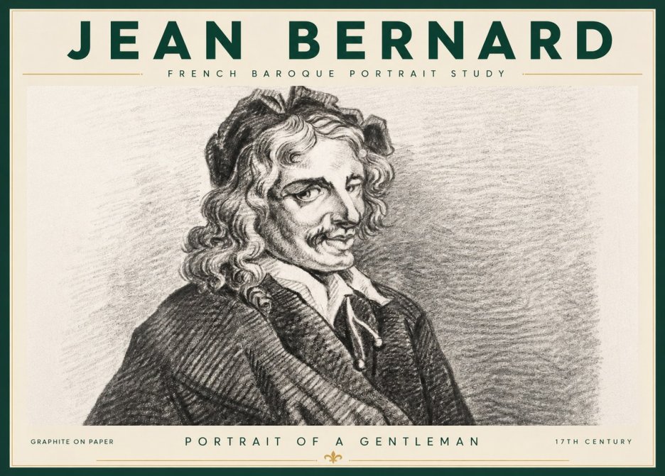 Jean Bernard Portrait of a Gentleman II No4 - Affiche