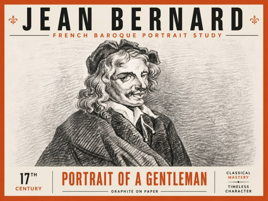 Jean Bernard Portrait of a Gentleman II No6 - Affiche