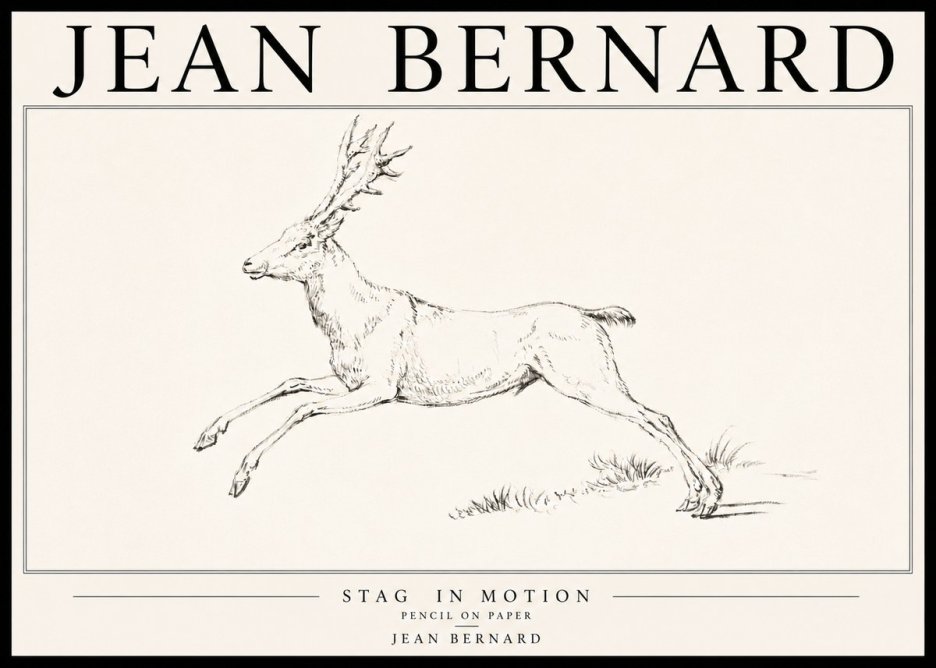 Jean Bernard Stag in Motion No6 - Affiche