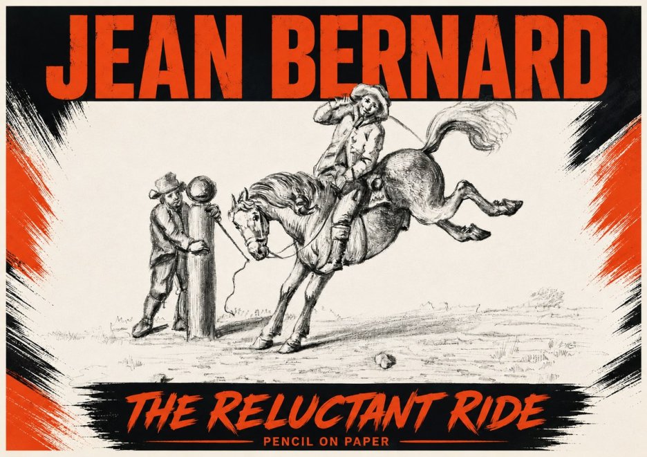 Jean Bernard A Study of the Bucking Horse No6 - Affiche