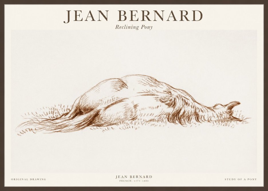 Jean Bernard Horse Study II No2 - Affiche