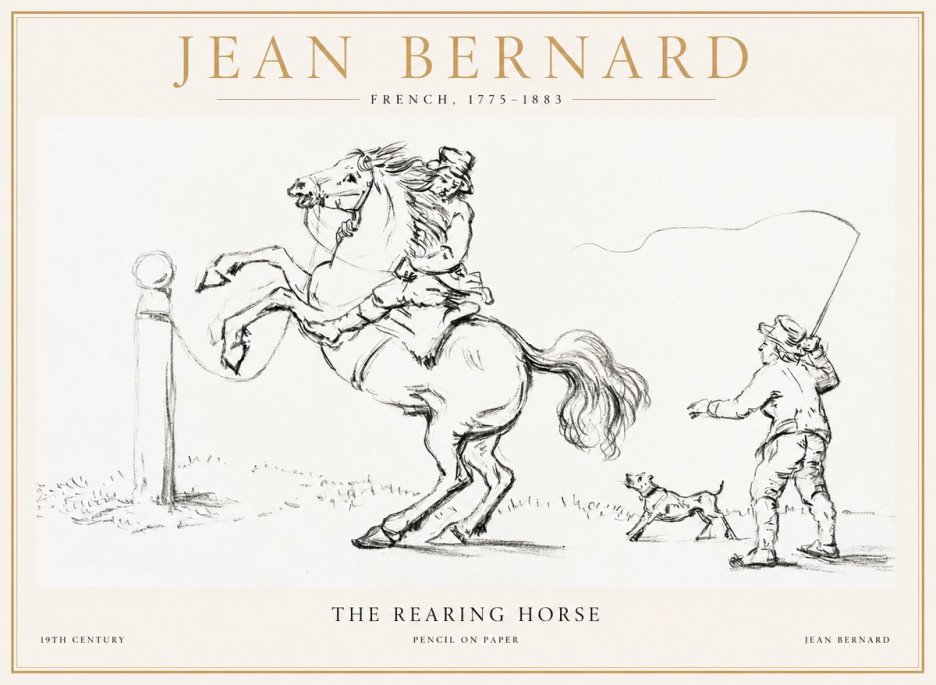 Jean Bernard The Rearing Horse I No1 - Affiche