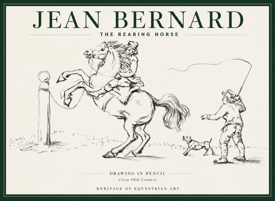 Jean Bernard The Rearing Horse I No2 - Affiche