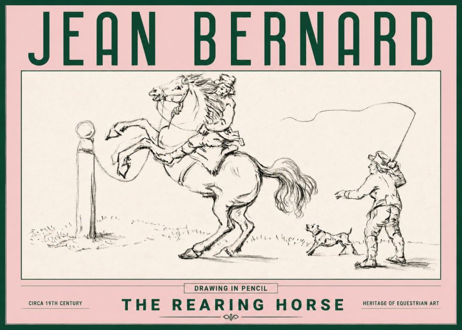 Jean Bernard The Rearing Horse I No4 - Affiche