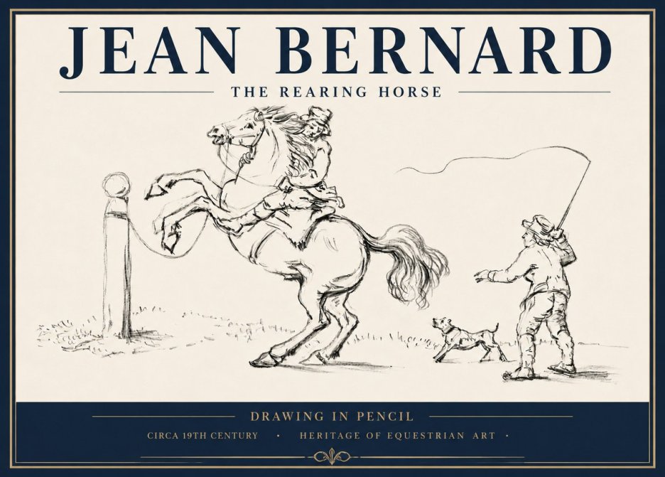 Jean Bernard The Rearing Horse I No5 - Affiche