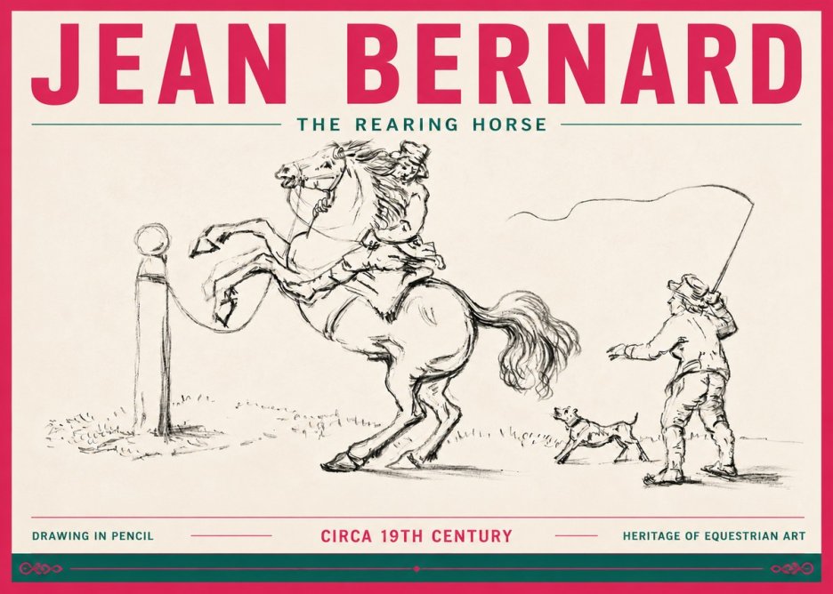 Jean Bernard The Rearing Horse I No6 - Affiche
