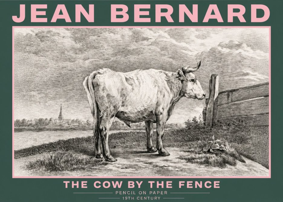 Jean Bernard Study of a Cow XV No5 - Affiche