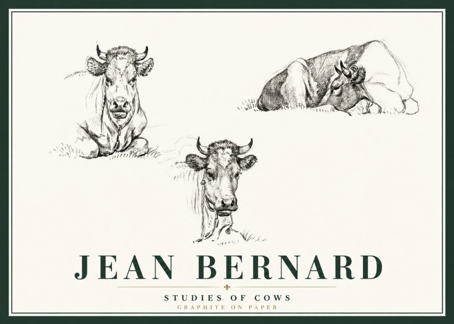 Jean Bernard Studies of Cows II No6 - Affiche