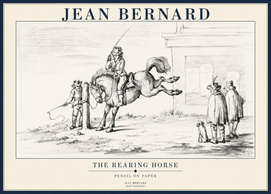 Jean Bernard The Rearing Horse II No1 - Affiche