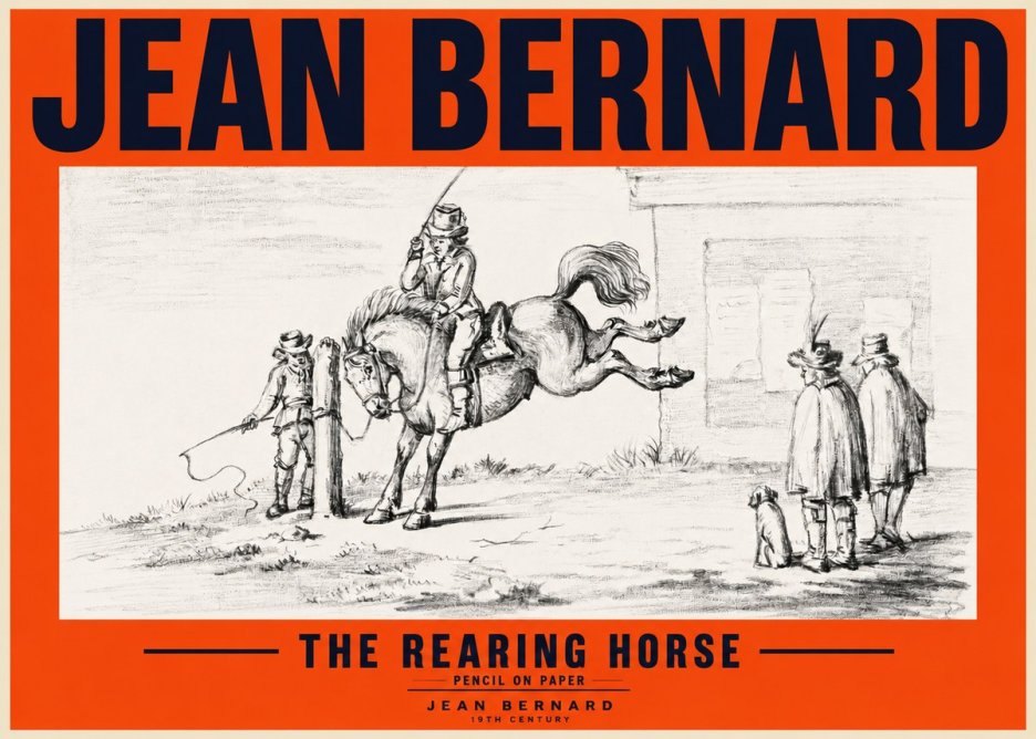 Jean Bernard The Rearing Horse II No2 - Affiche
