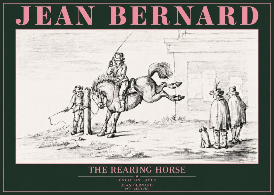 Jean Bernard The Rearing Horse II No3 - Affiche