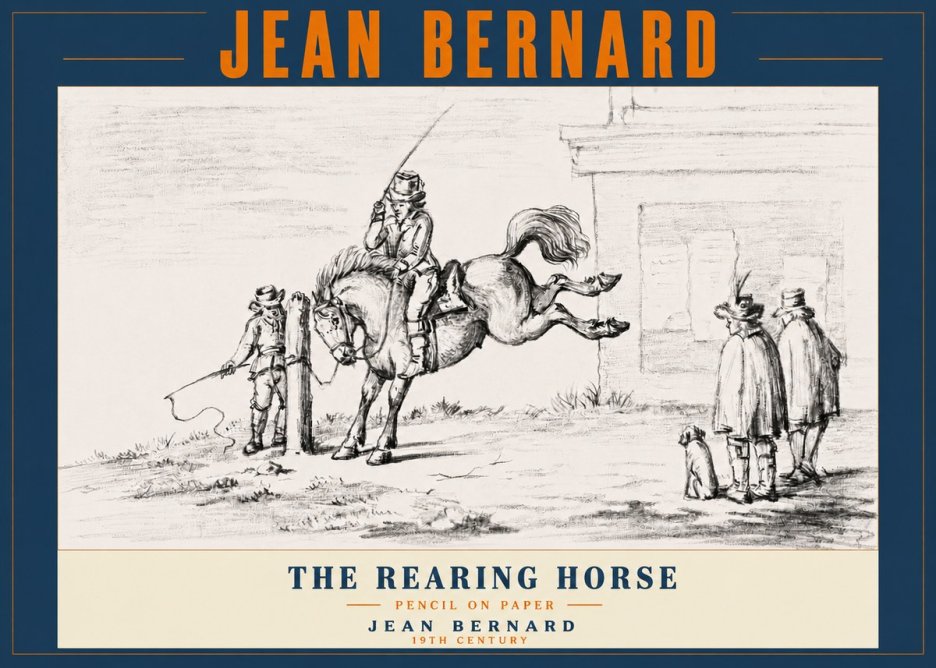 Jean Bernard The Rearing Horse II No4 - Affiche