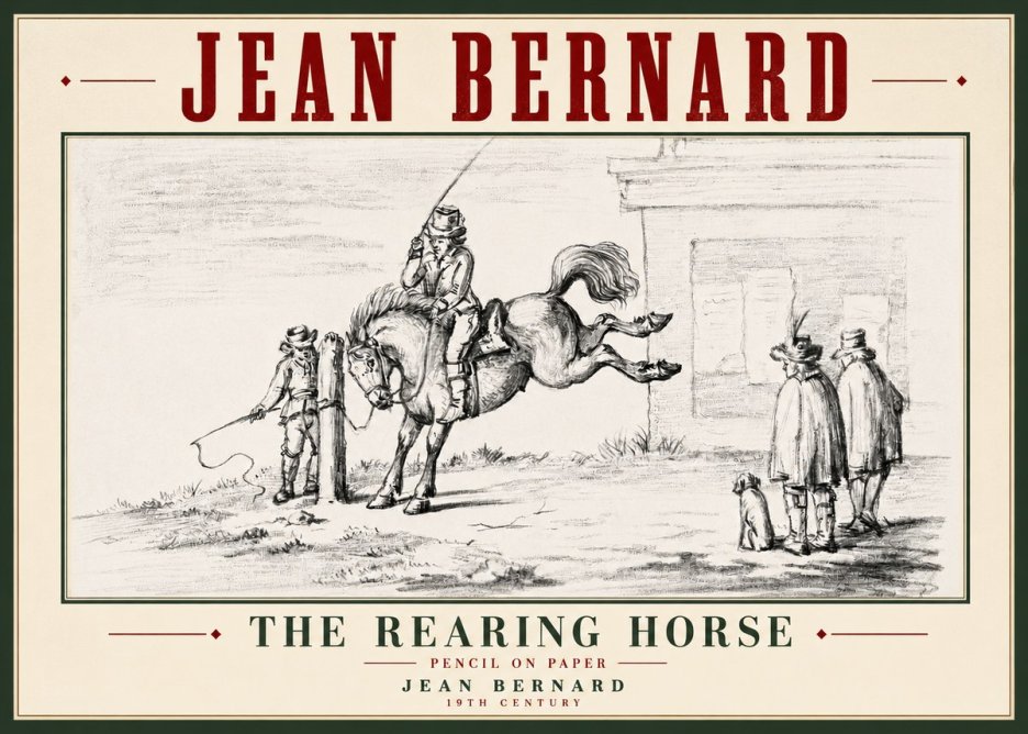 Jean Bernard The Rearing Horse II No5 - Affiche