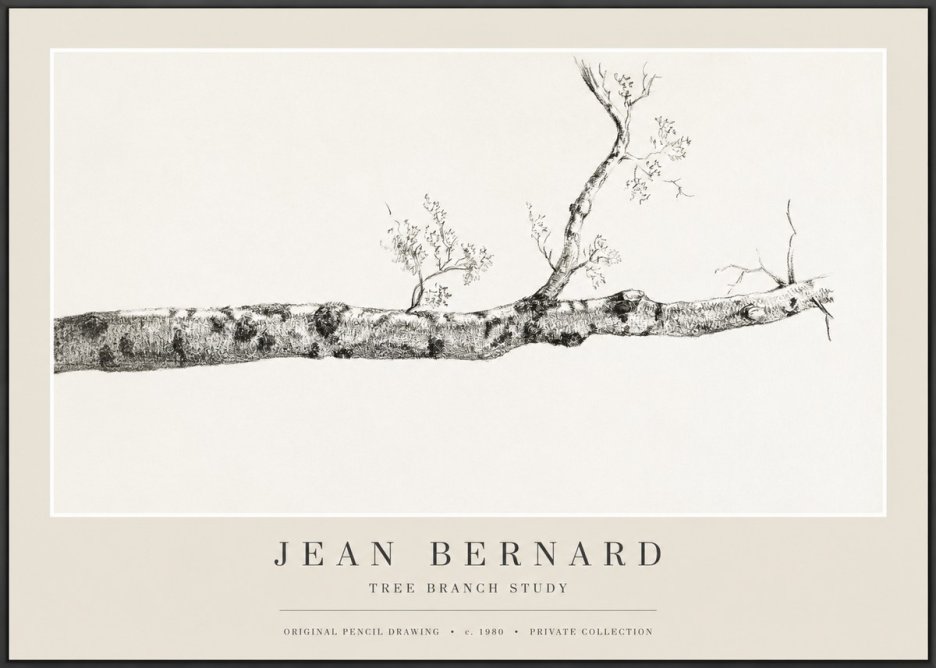 Jean Bernard Tree Branch Study No1 - Affiche