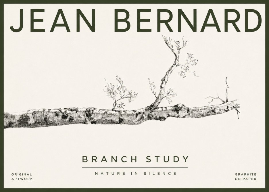 Jean Bernard Tree Branch Study No4 - Affiche