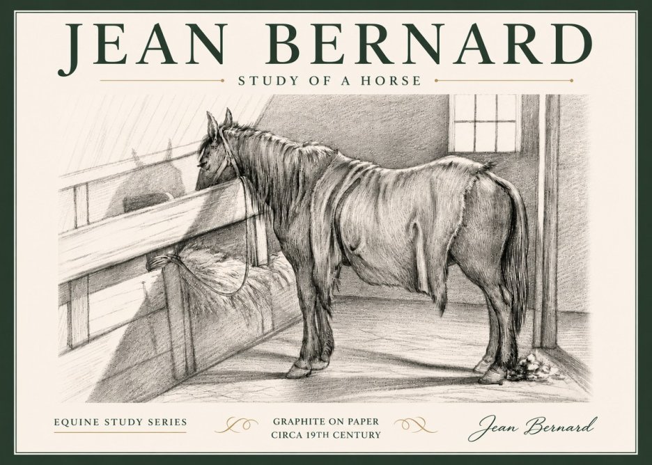 Jean Bernard Study of a Horse XIII No5 - Affiche