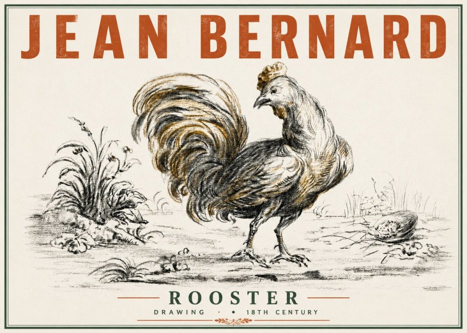 Jean Bernard Rooster No3 - Affiche