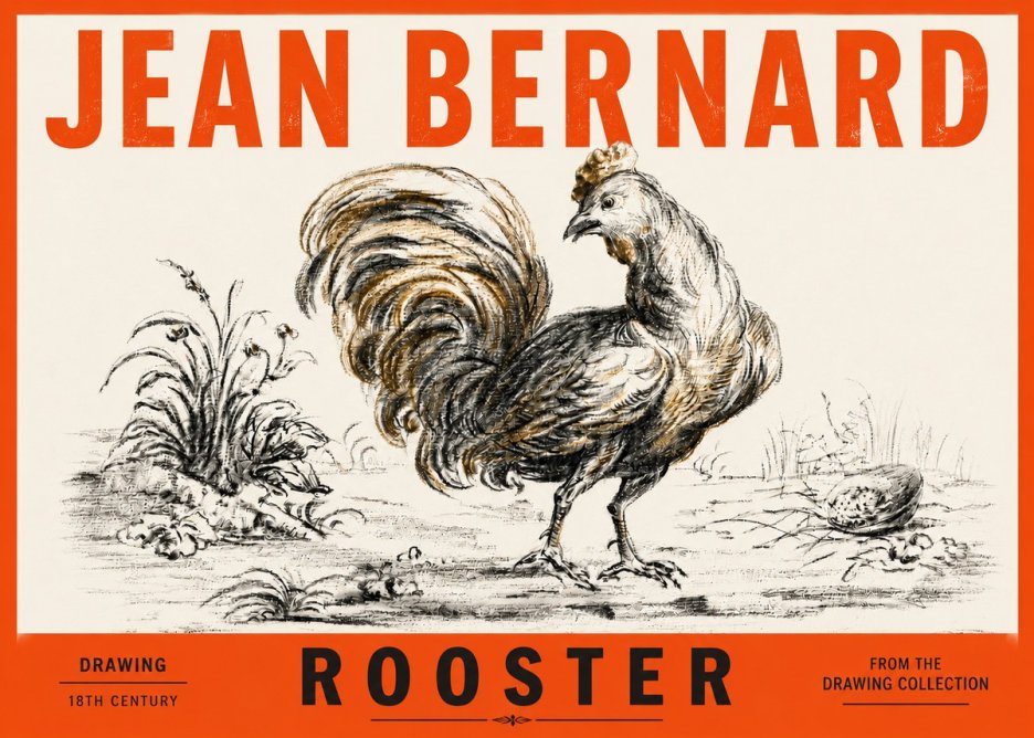 Jean Bernard Rooster No4 - Affiche