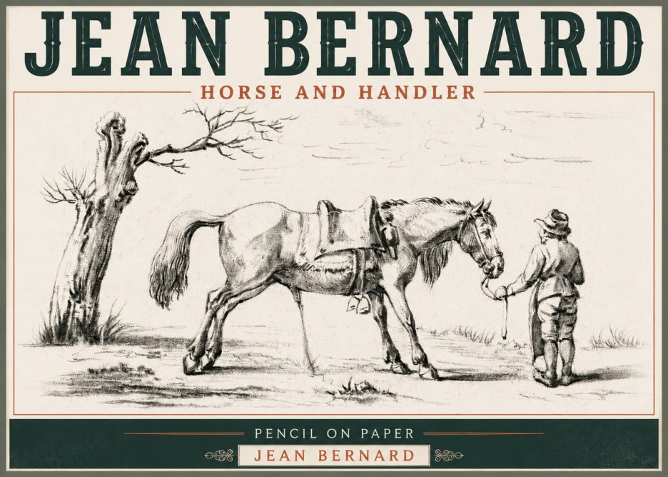 Jean Bernard Horse and Handler No6 - Affiche