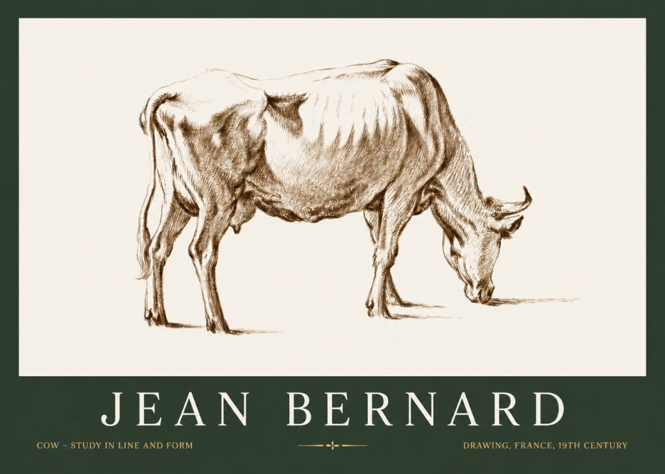 Jean Bernard Cow II No3 - Affiche