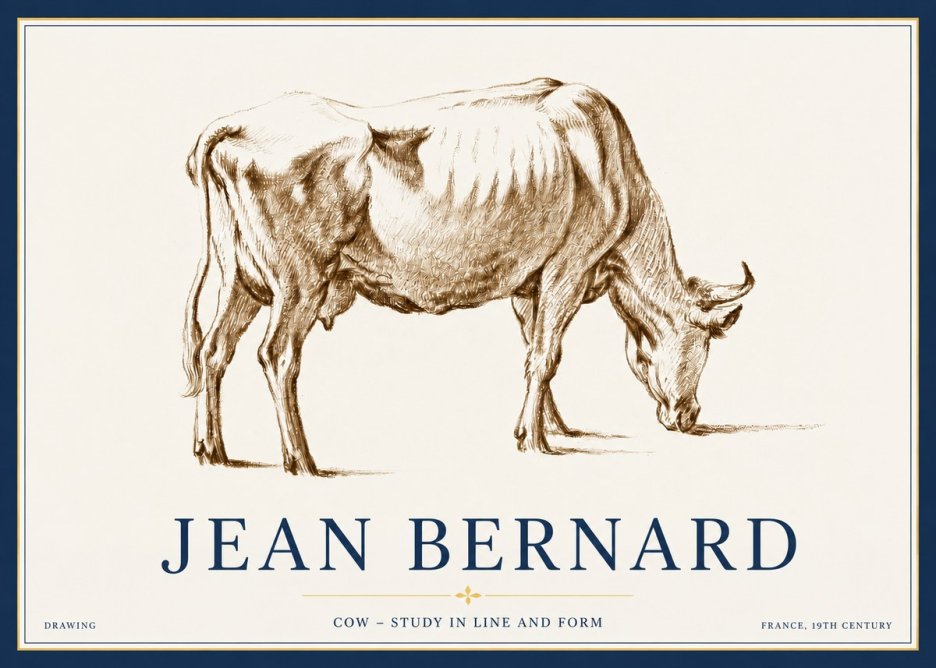 Jean Bernard Cow II No4 - Affiche