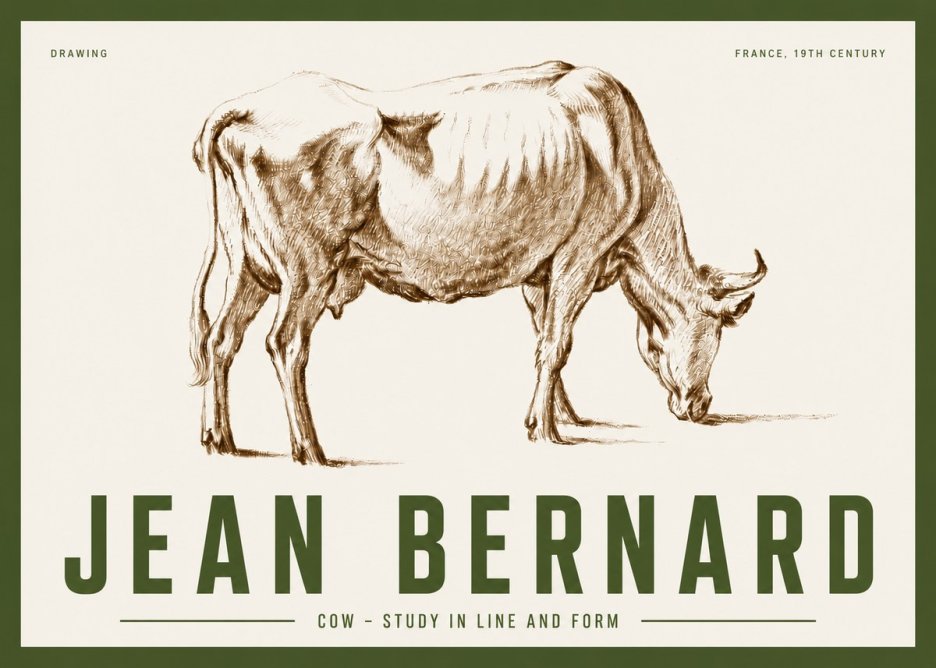 Jean Bernard Cow II No5 - Affiche
