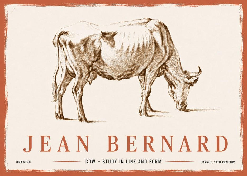 Jean Bernard Cow II No6 - Affiche