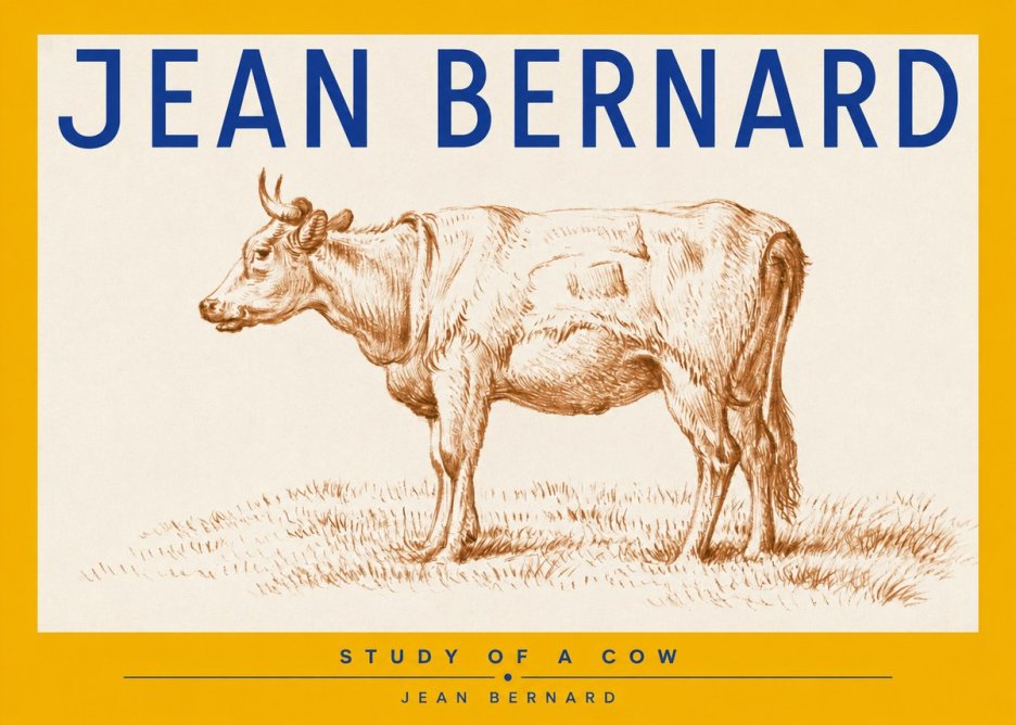 Jean Bernard Study of a Cow XIX No2 - Affiche