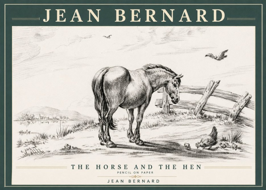 Jean Bernard Horse at the Fence No4 - Affiche
