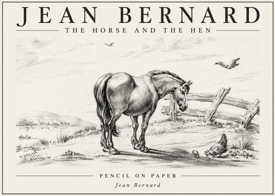 Jean Bernard Horse at the Fence No6 - Affiche