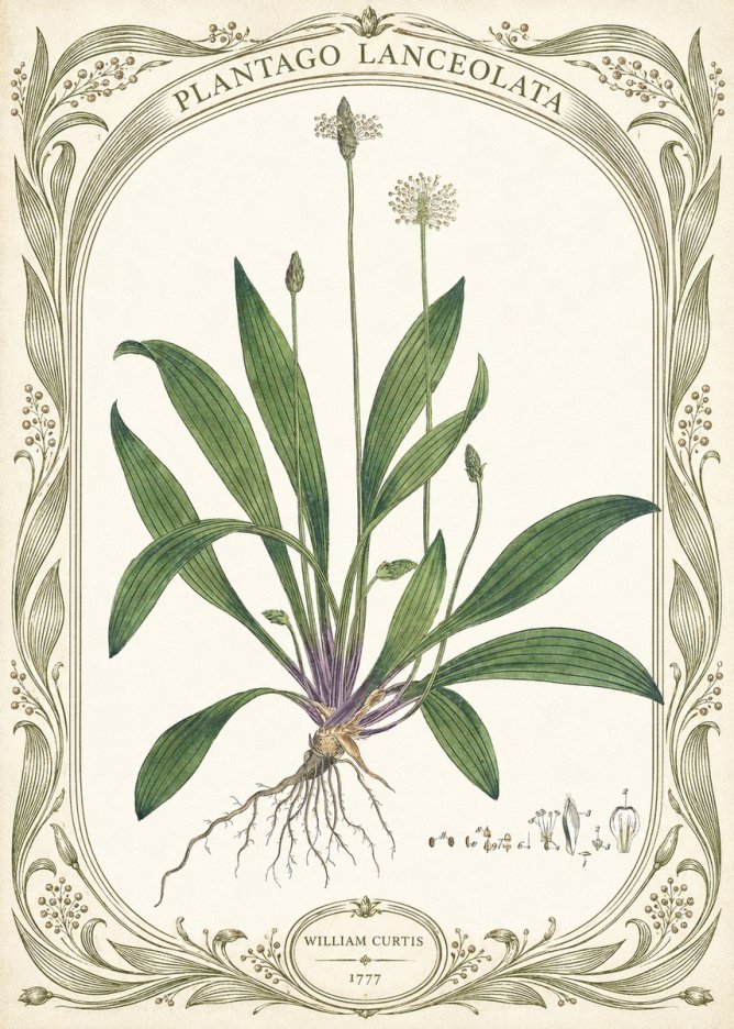 William Curtis Plantago Lanceolata III No5 - Affiche