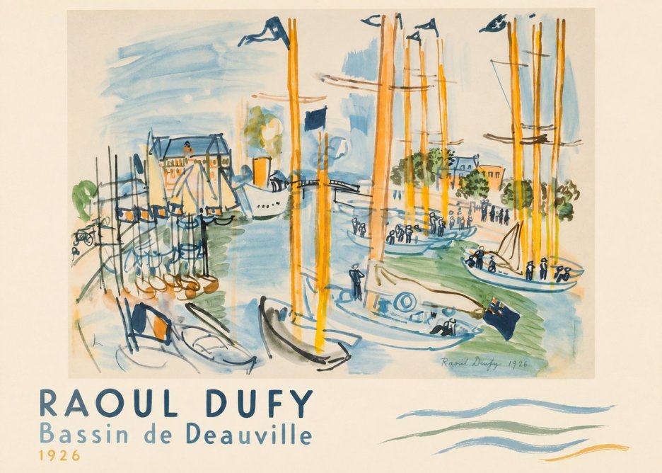 Raoul Dufy Bassin De Deauville No5 - Affiche