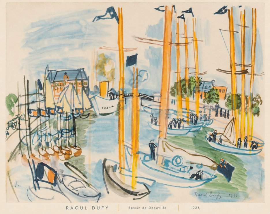 Raoul Dufy Bassin De Deauville No6 - Affiche