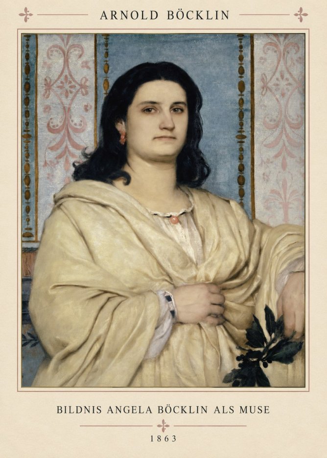 Arnold Böcklin Bildnis Angela Böcklin Als Muse No4 - Affiche