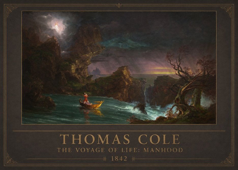 Thomas Cole The Voyage of Life: Manhood II No1 - Affiche