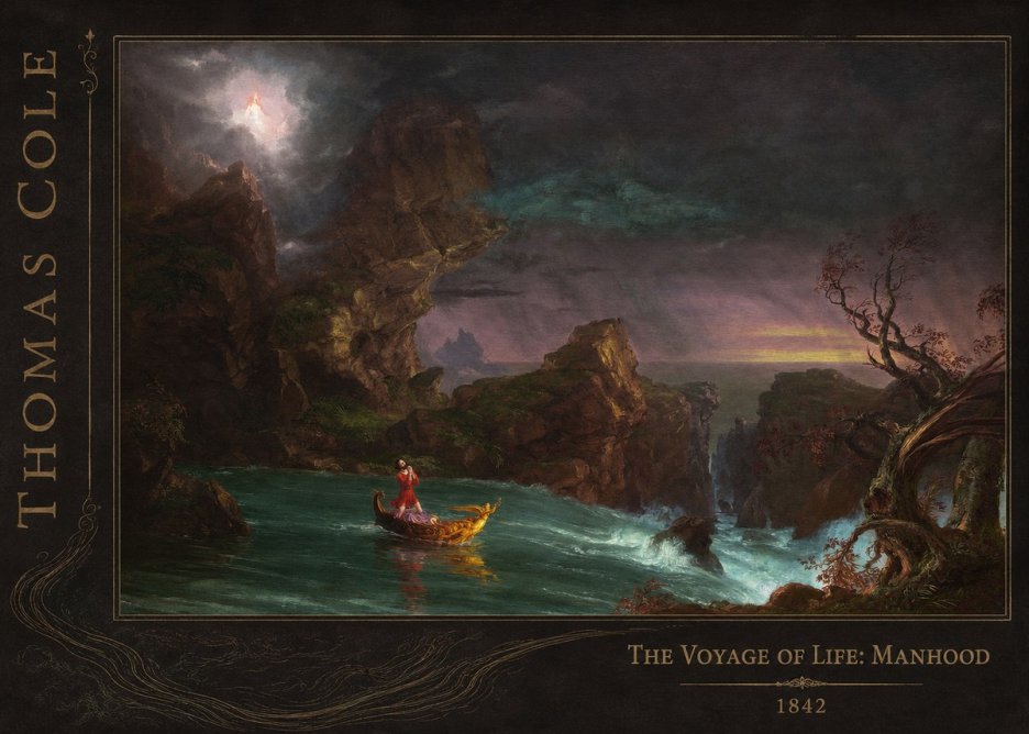 Thomas Cole The Voyage of Life: Manhood II No2 - Affiche