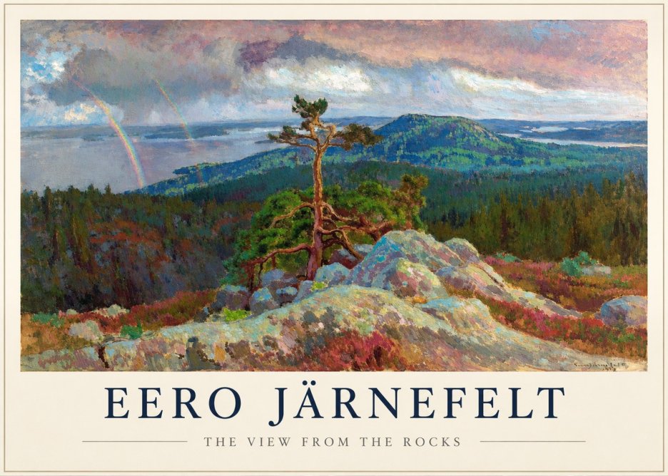 Eero Järnefelt Landscape with Rainbow, 1915 No3 - Affiche
