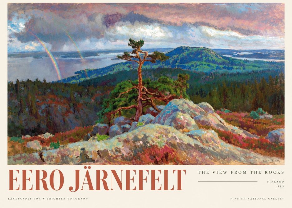 Eero Järnefelt Landscape with Rainbow, 1915 No5 - Affiche
