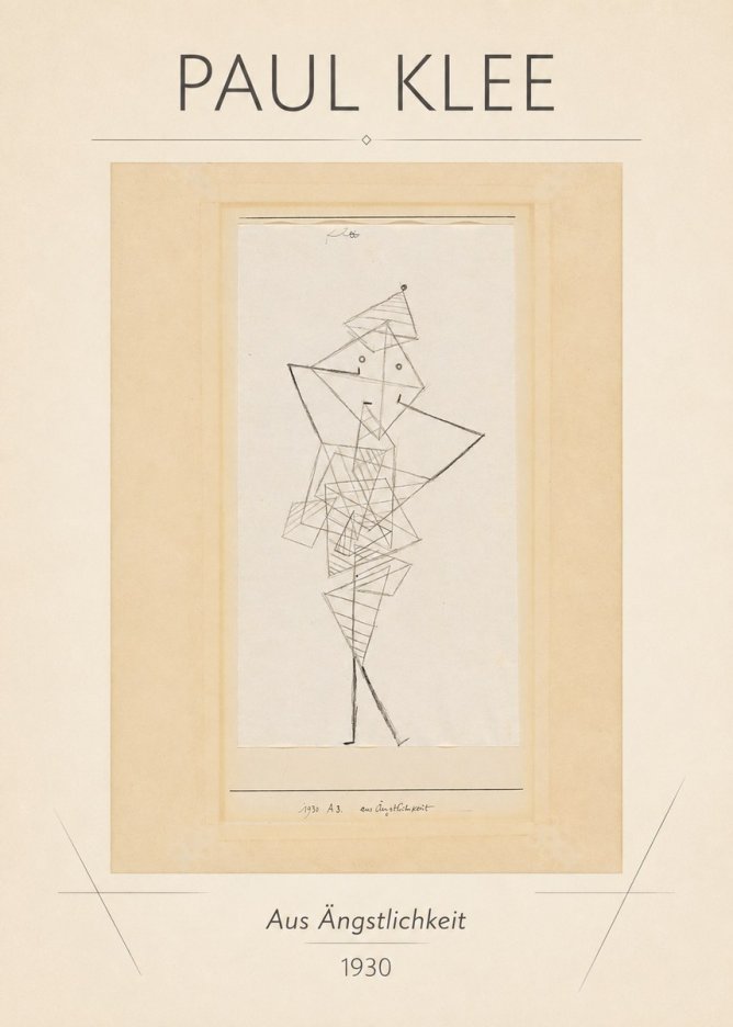 Paul Klee Aus Ängstlichkeit No1 - Affiche