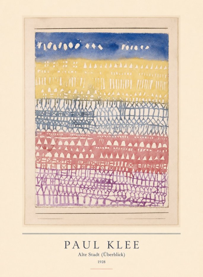 Paul Klee Alte Stadt (Überblick) No3 - Affiche